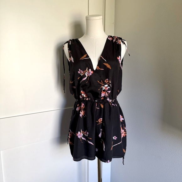 🦃 Joie‎ Keona Sleeveless Floral Romper Shorts - Picture 2 of 6